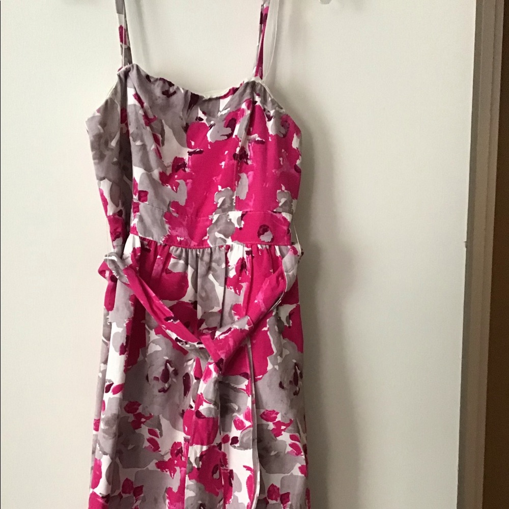 Pink and gray cocktail dress